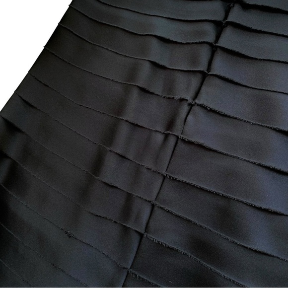 BCBG MaxAzria Lace Bustier Tiered Strapless Cocktail Evening Dress Black Size 2 - Picture 4 of 6